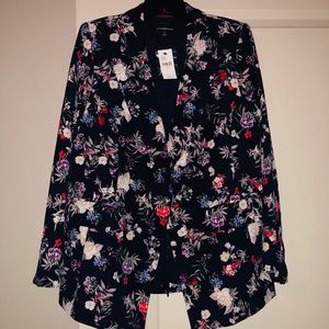 NWT Lane Bryant Navy Botanical Garden Blazer Sz 16